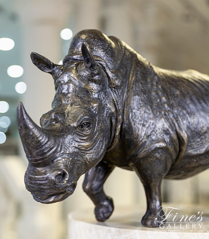 Bronze Statues  - Bronze Statue Of A Rhino - BS-1034